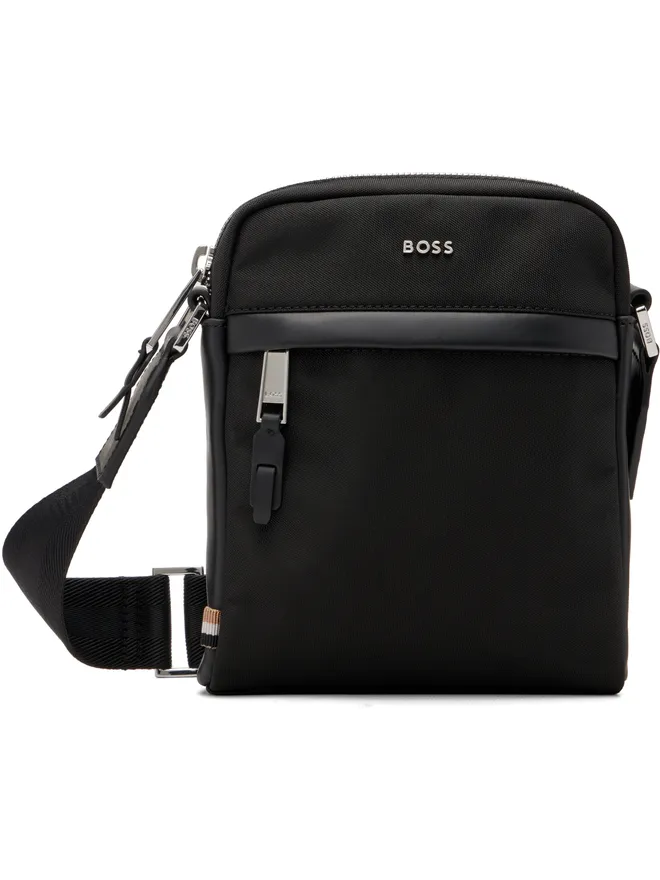 BOSS BOSS Leather-Trimmed リポーターバッグの商品画像