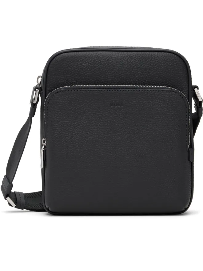 BOSS BOSS レザー 型押しロゴ メッセンジャーバッグの商品画像