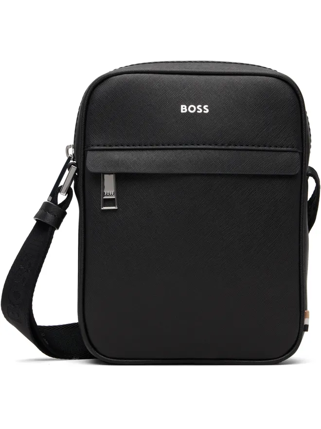 BOSS BOSS レザー ロゴスタンプ ポーチの商品画像