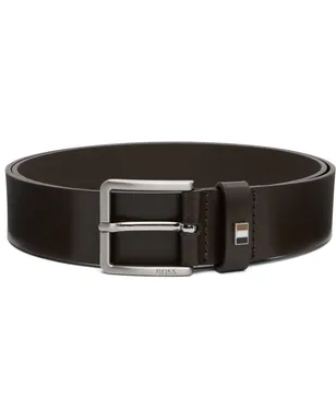 BOSS Signature-Stripe Keeper レザーベルト - サムネイル1