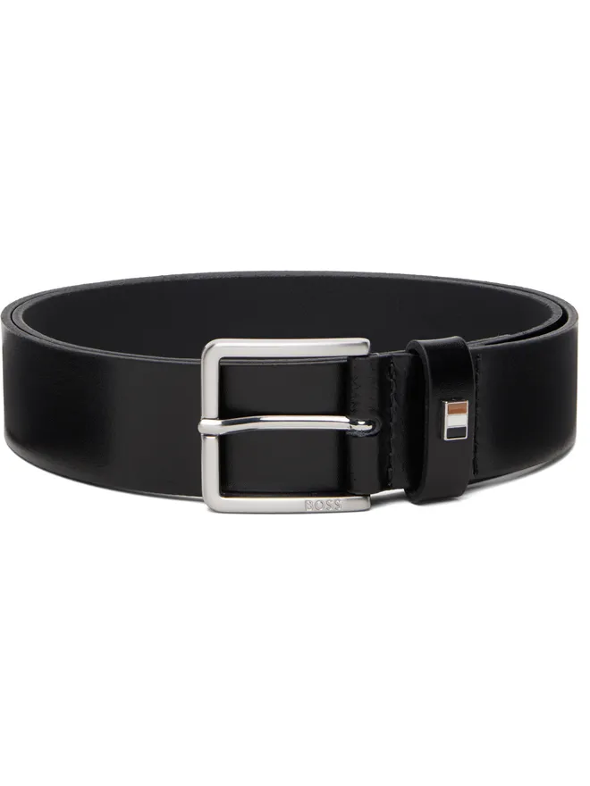 BOSS BOSS Italian-Leather Signature-Stripe Keeper ベルトの商品画像
