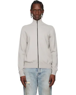 BOSS コットン カシミヤニット ロゴパッチ スウェットシャツ - サムネイル1