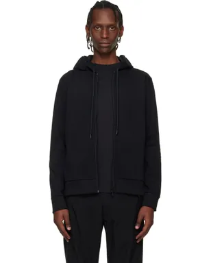 BOSS ストレッチコットン ロゴ ディテール ジップアップフーディ - サムネイル1