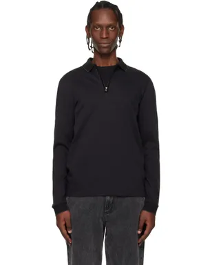 BOSS Structure Mercerised-Cotton ツートーン ポロシャツ - サムネイル1