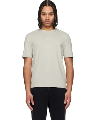 BOSS ストレッチコットン コントラストロゴ Tシャツ - サムネイル1