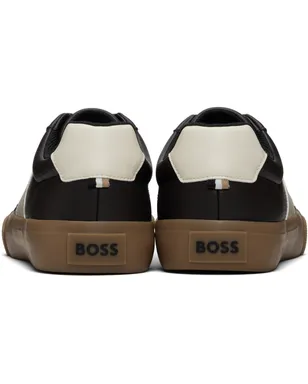 BOSS Stripe Logo レザースニーカー - サムネイル2