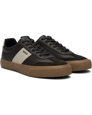 BOSS Stripe Logo レザースニーカー - サムネイル4