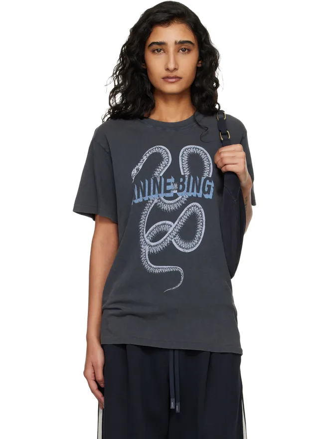 ANINE BING ANINE BING Lili Snake Tシャツの商品画像