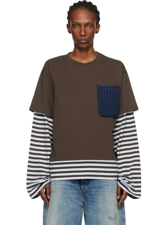 Charles Jeffrey LOVERBOY Charles Jeffrey LOVERBOY Knit Patch 2-In-1 長袖Tシャツの商品画像