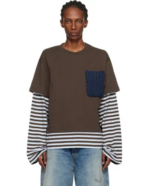 Charles Jeffrey LOVERBOY Knit Patch 2-In-1 長袖Tシャツ - サムネイル1