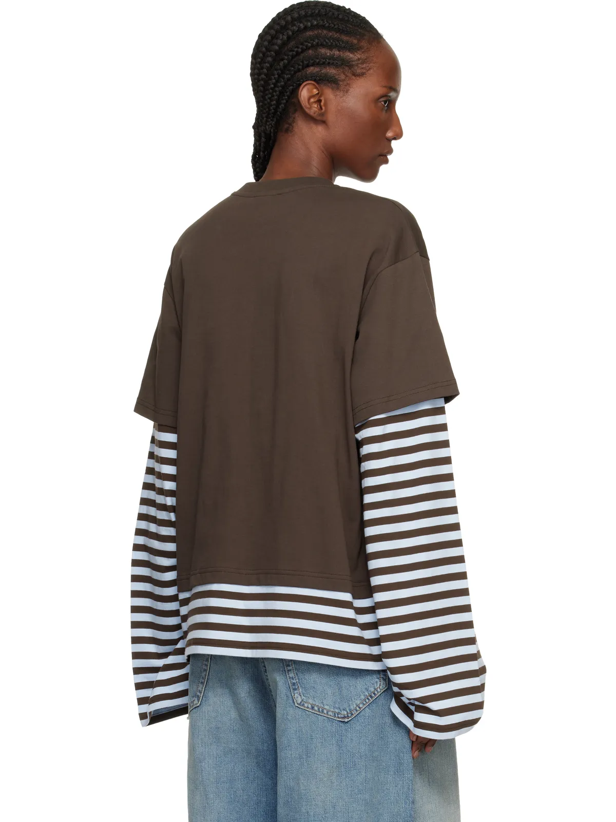 Charles Jeffrey LOVERBOY Knit Patch 2-In-1 長袖Tシャツ - 画像3