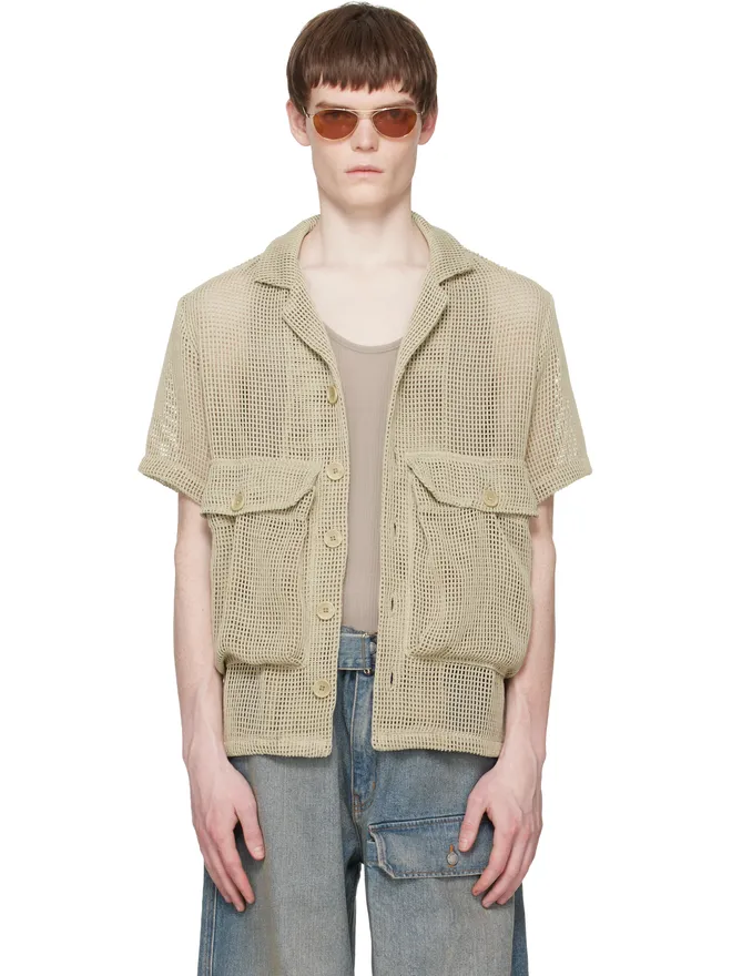 Reese Cooper Reese Cooper Crochet Knit 半袖カーゴシャツの商品画像