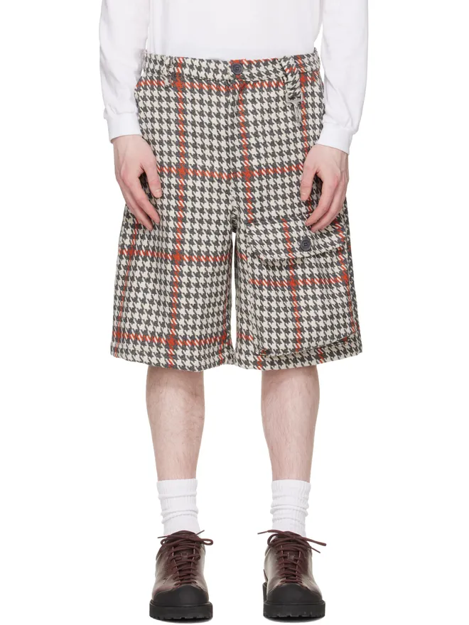 Reese Cooper Reese Cooper Houndstooth ウール パッチポケット ショートパンツの商品画像