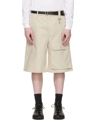 Reese Cooper コットン ヘリンボーン パッチポケット ショートパンツ - サムネイル1