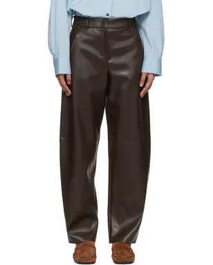 Max Mara Sospiro フェイクレザー トラウザーズ - サムネイル1