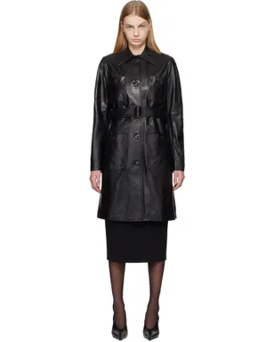 Max Mara Mstamaca レザー トレンチコート - サムネイル1