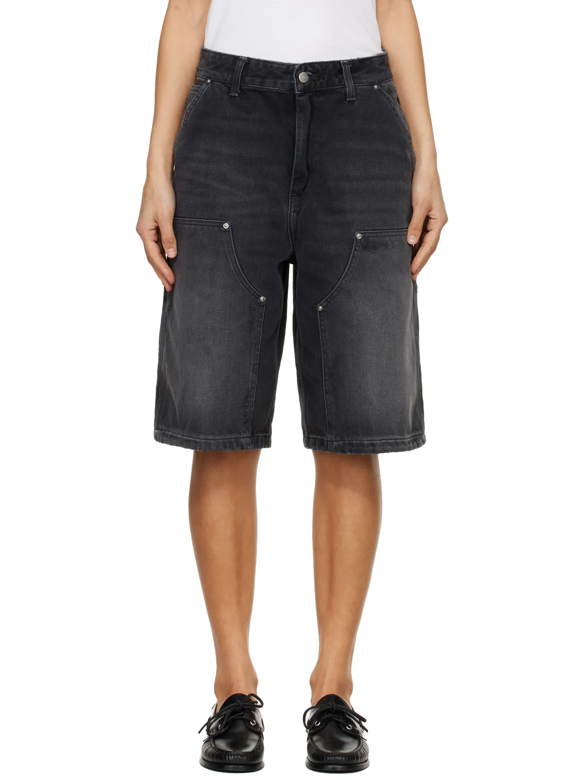 Carhartt Work In Progress Nixon Double Knee デニムショートパンツ - 画像1