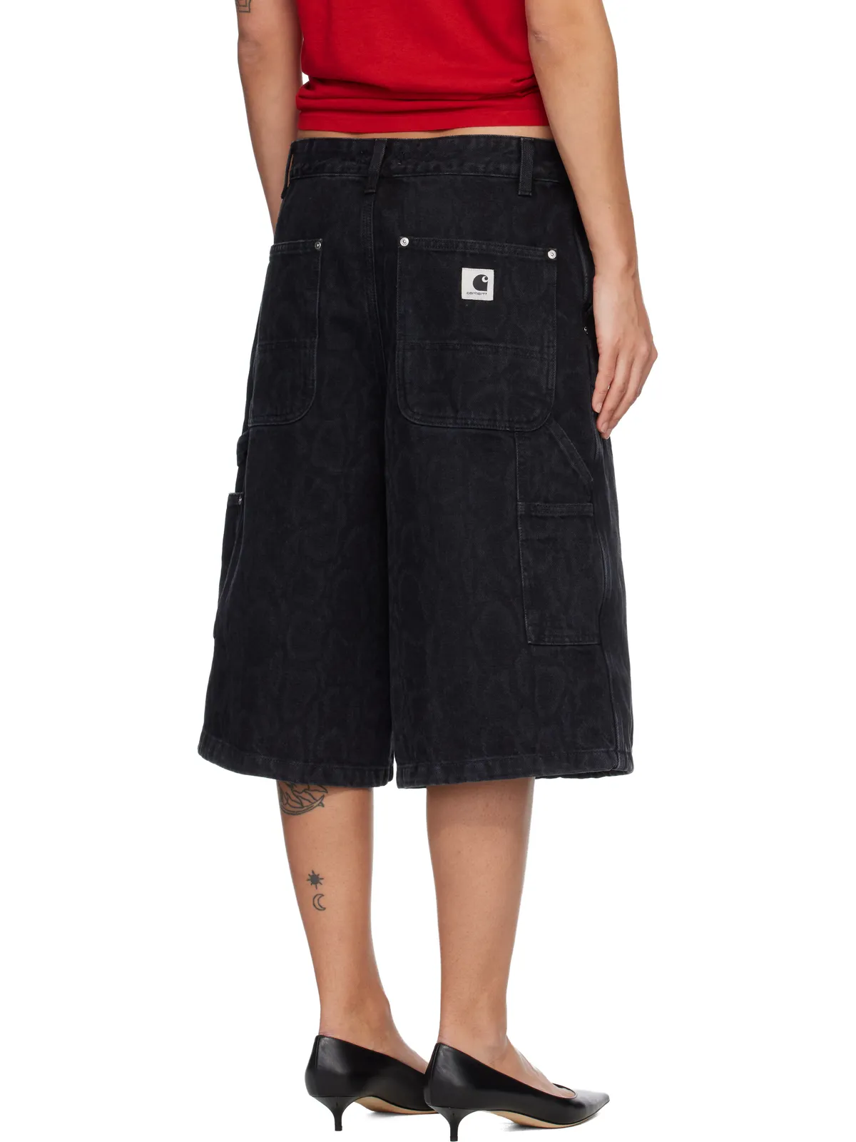 Carhartt Work In Progress Snake Nixon Double Knee デニムショートパンツ - 画像3