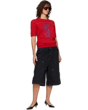 Carhartt Work In Progress Snake Nixon Double Knee デニムショートパンツ - サムネイル4