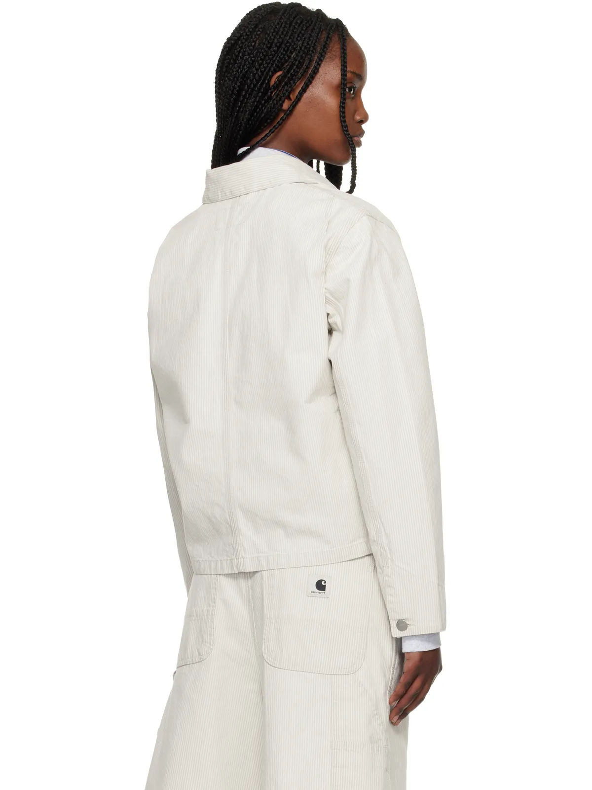 Carhartt Work In Progress Mercer Stripe デニム チョアジャケット - 画像3
