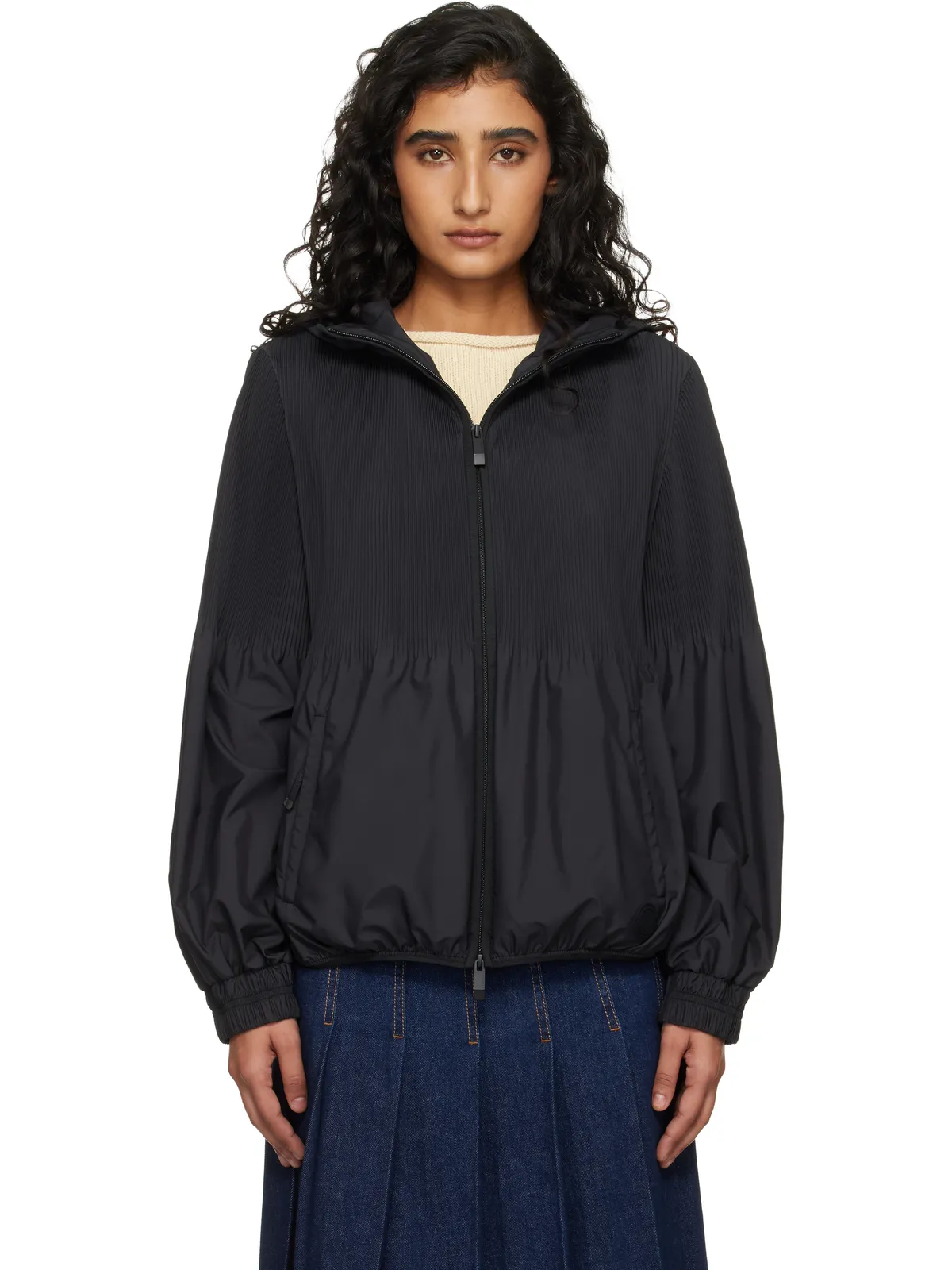 Moncler Anemone タック フード付きジャケット - 画像1
