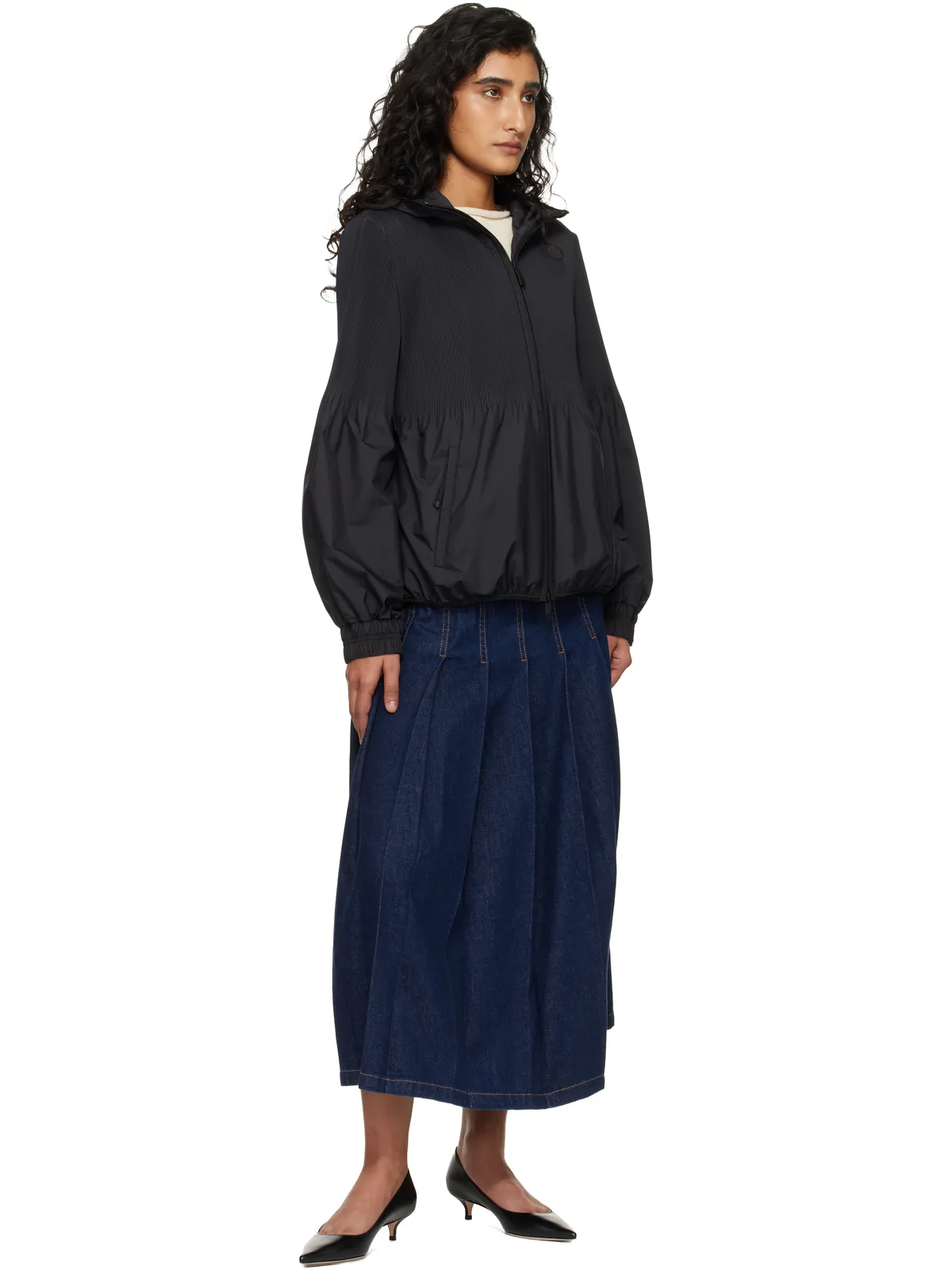 Moncler Anemone タック フード付きジャケット - 画像4