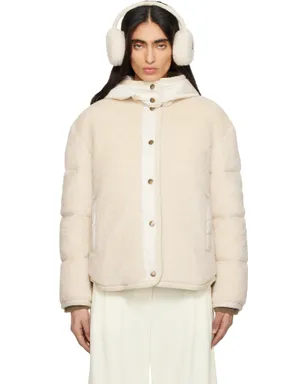 Moncler Ciboulette Braided Trim Teddy フード付き ダウンジャケット - サムネイル1