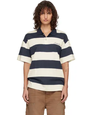Carhartt Work In Progress Delray ボーダー 半袖 ポロシャツ - サムネイル1