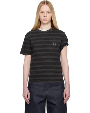 Carhartt Work In Progress Hanson ボーダー ポケットTシャツ - サムネイル1
