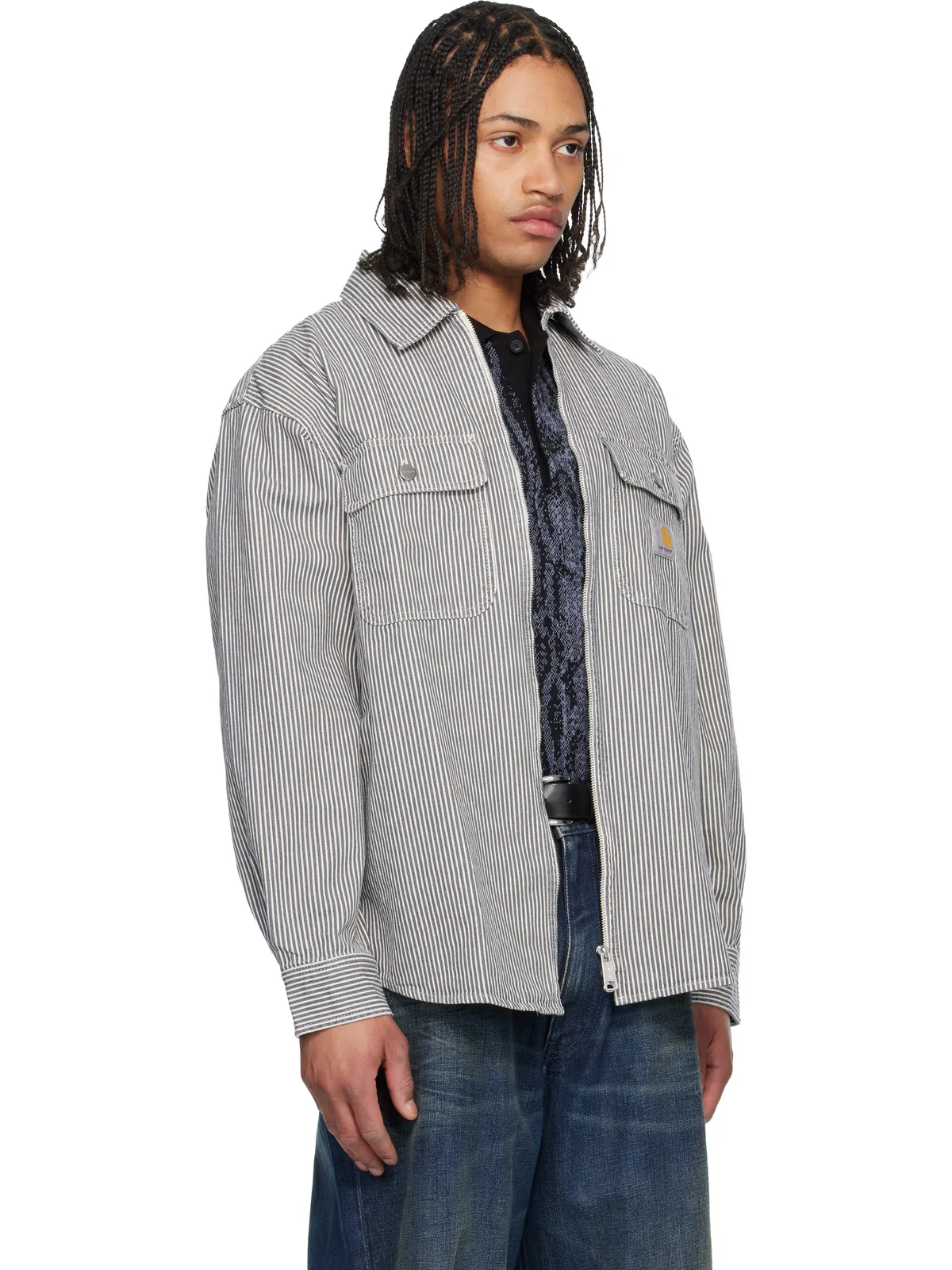Carhartt Work In Progress Mercer ストライプ オーバーシャツ - 画像2