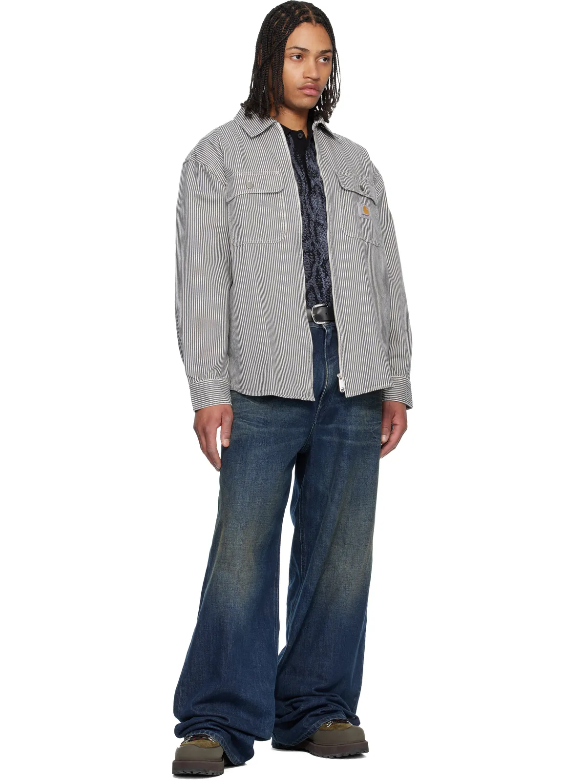 Carhartt Work In Progress Mercer ストライプ オーバーシャツ - 画像4