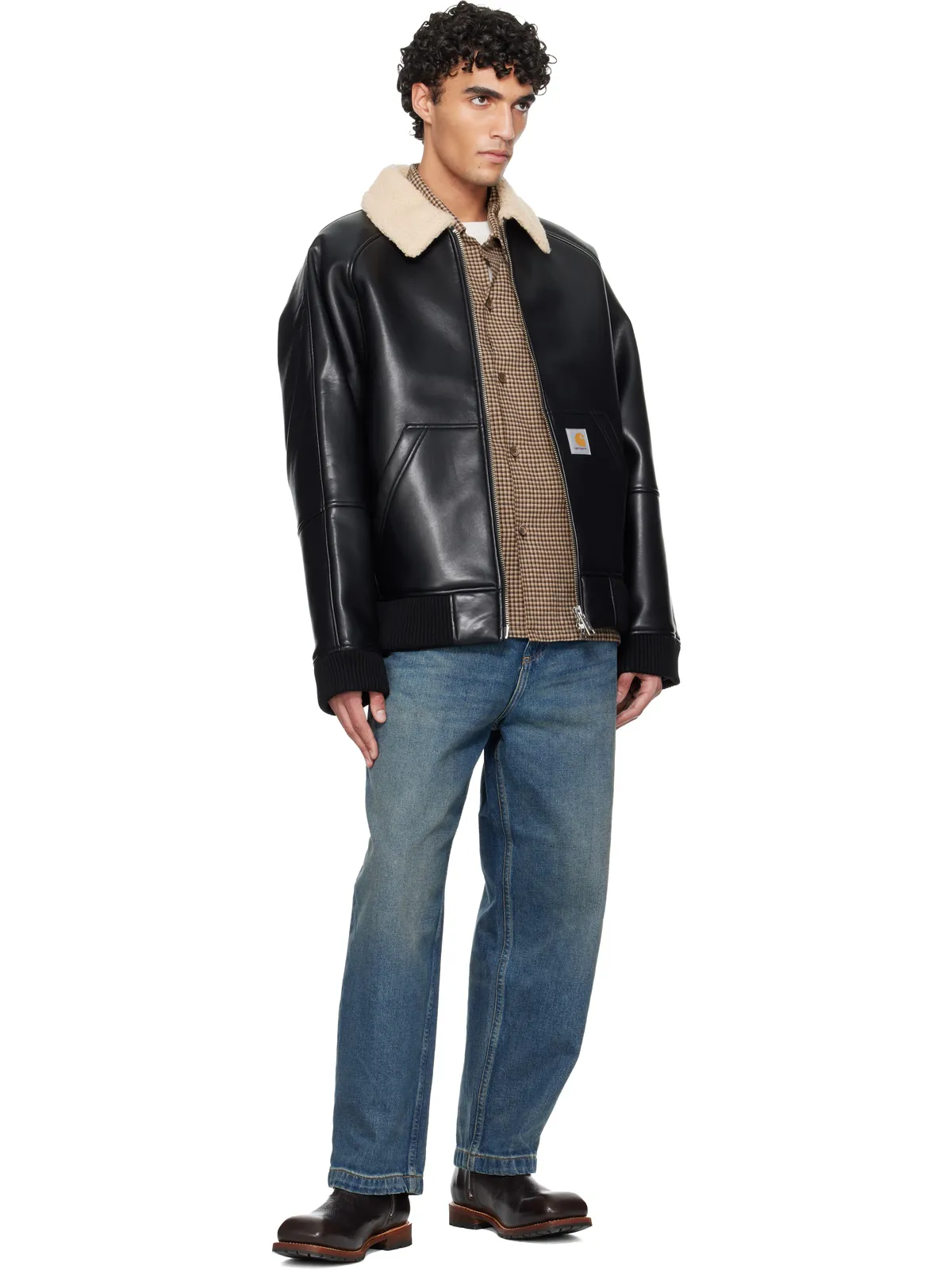 Carhartt Work In Progress Shepton フェイクレザー ジャケット - 画像4