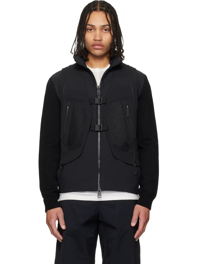 Moncler Moncler 'Matt Black' Pica 2-in-1 ベストの商品画像