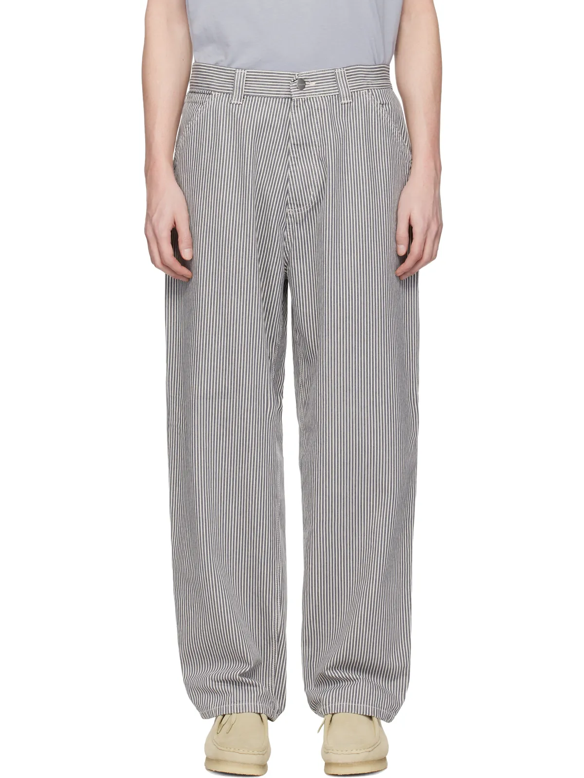 Carhartt Work In Progress Mercer Stripe シングルニー トラウザーズ - 画像1