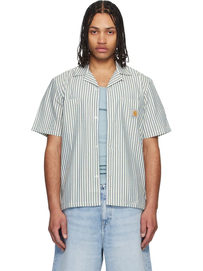 Carhartt Work In Progress Carhartt Work In Progress Leavel ストライプ 半袖シャツの商品画像