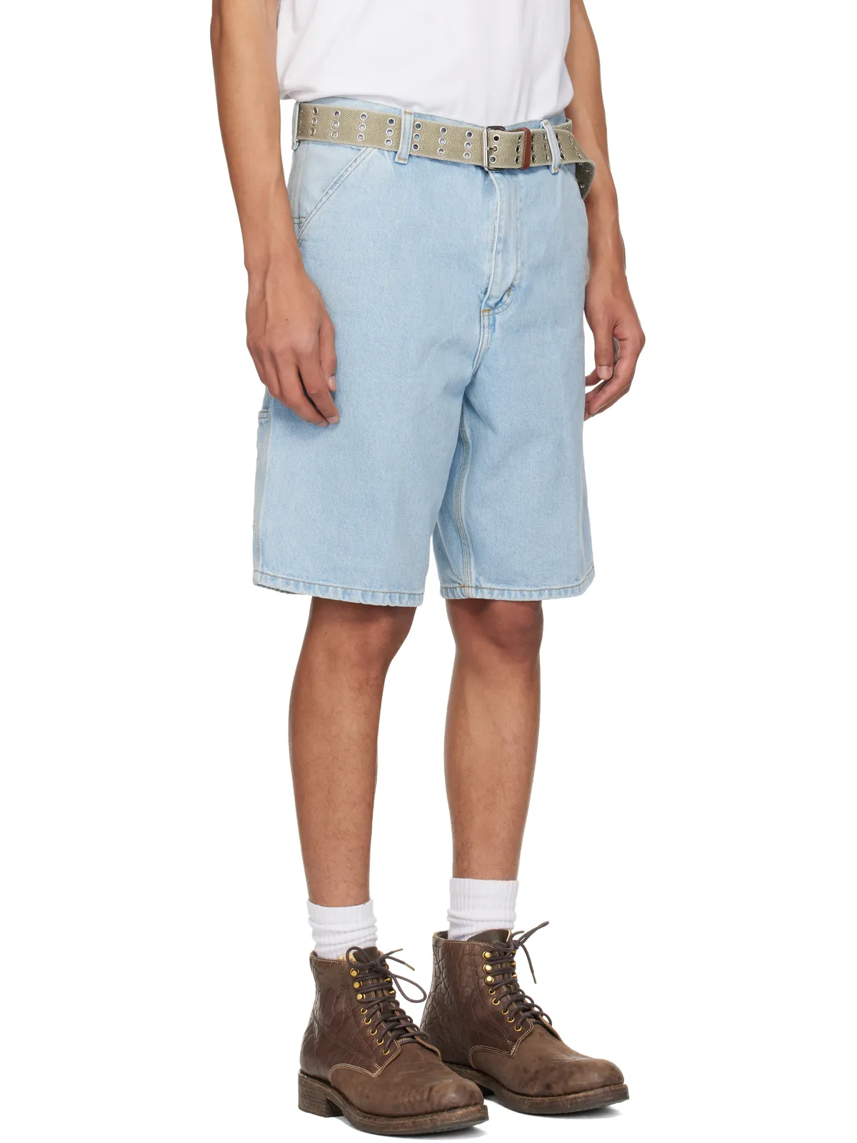Carhartt Work In Progress Single Knee デニムショートパンツ - 画像2