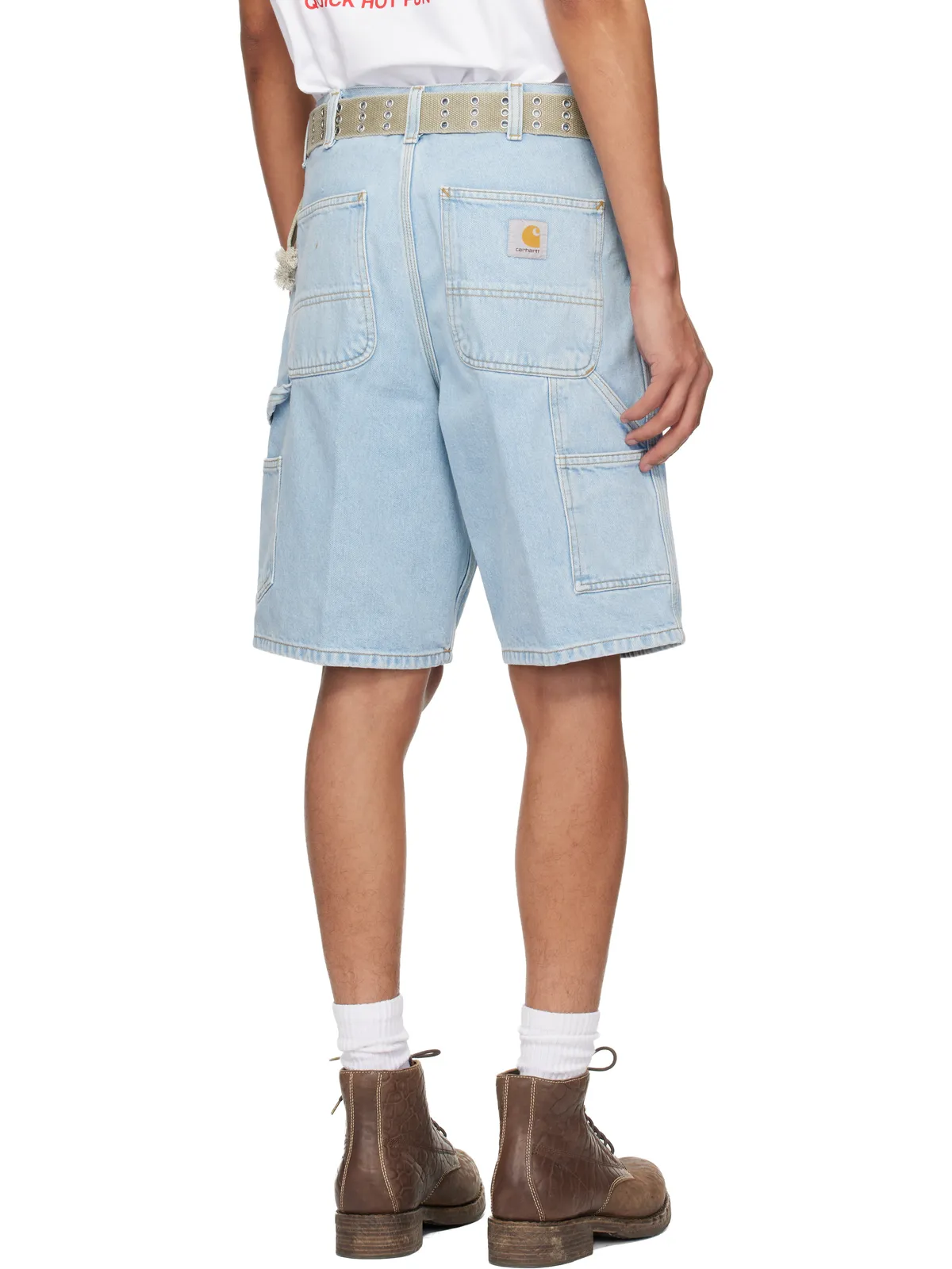 Carhartt Work In Progress Single Knee デニムショートパンツ - 画像3