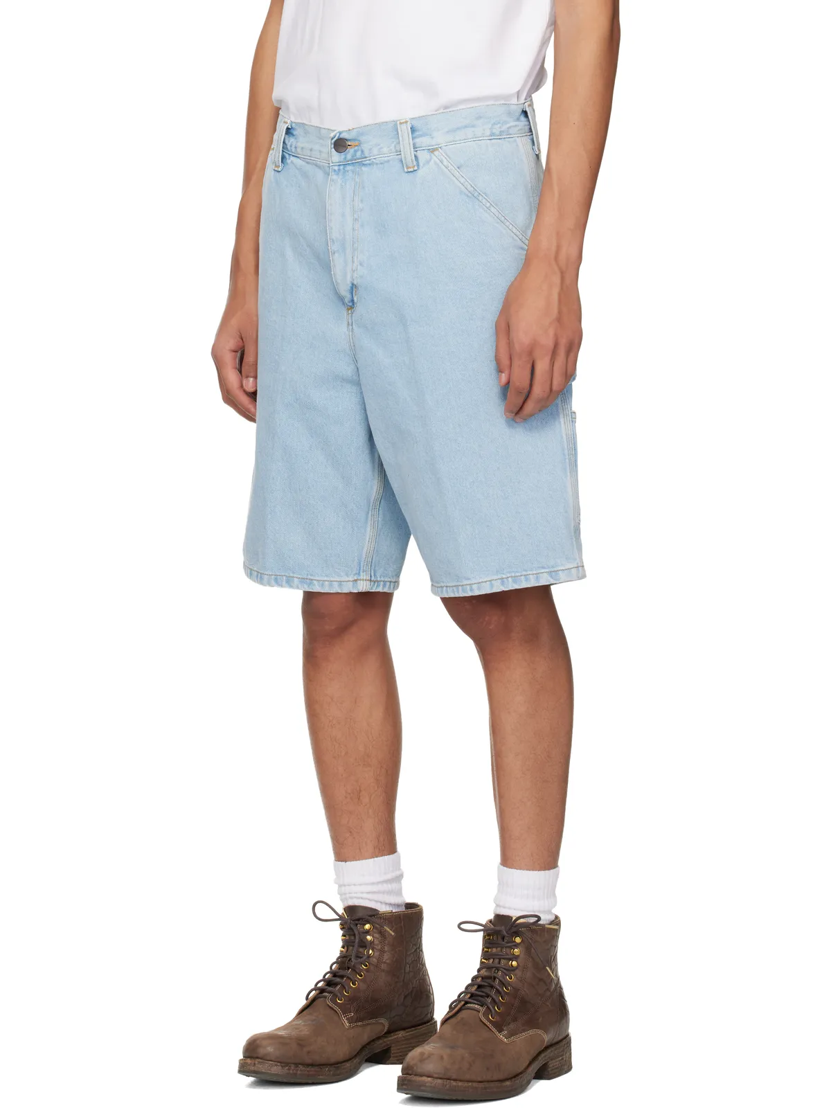 Carhartt Work In Progress Single Knee デニムショートパンツ - 画像4