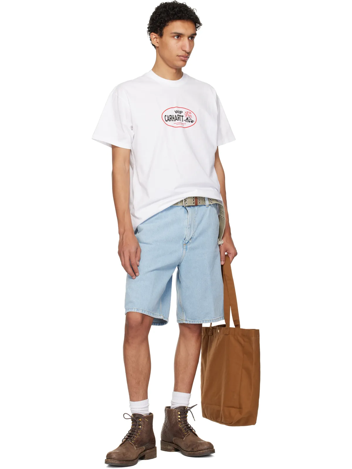 Carhartt Work In Progress Single Knee デニムショートパンツ - 画像5