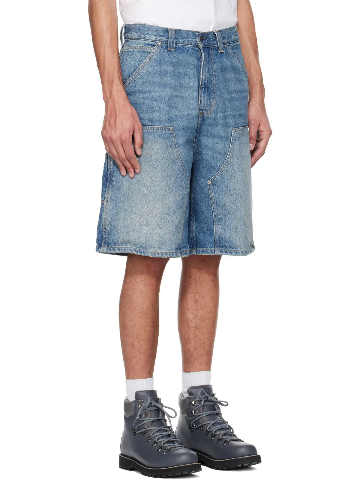 Carhartt Work In Progress OG Aden Double Knee デニムショートパンツ - 画像2