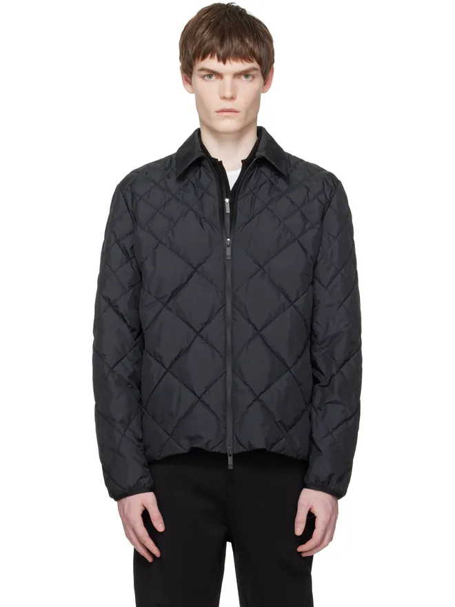 Moncler Moncler Atria Diamond-Quilted Shirt ダウンジャケットの商品画像