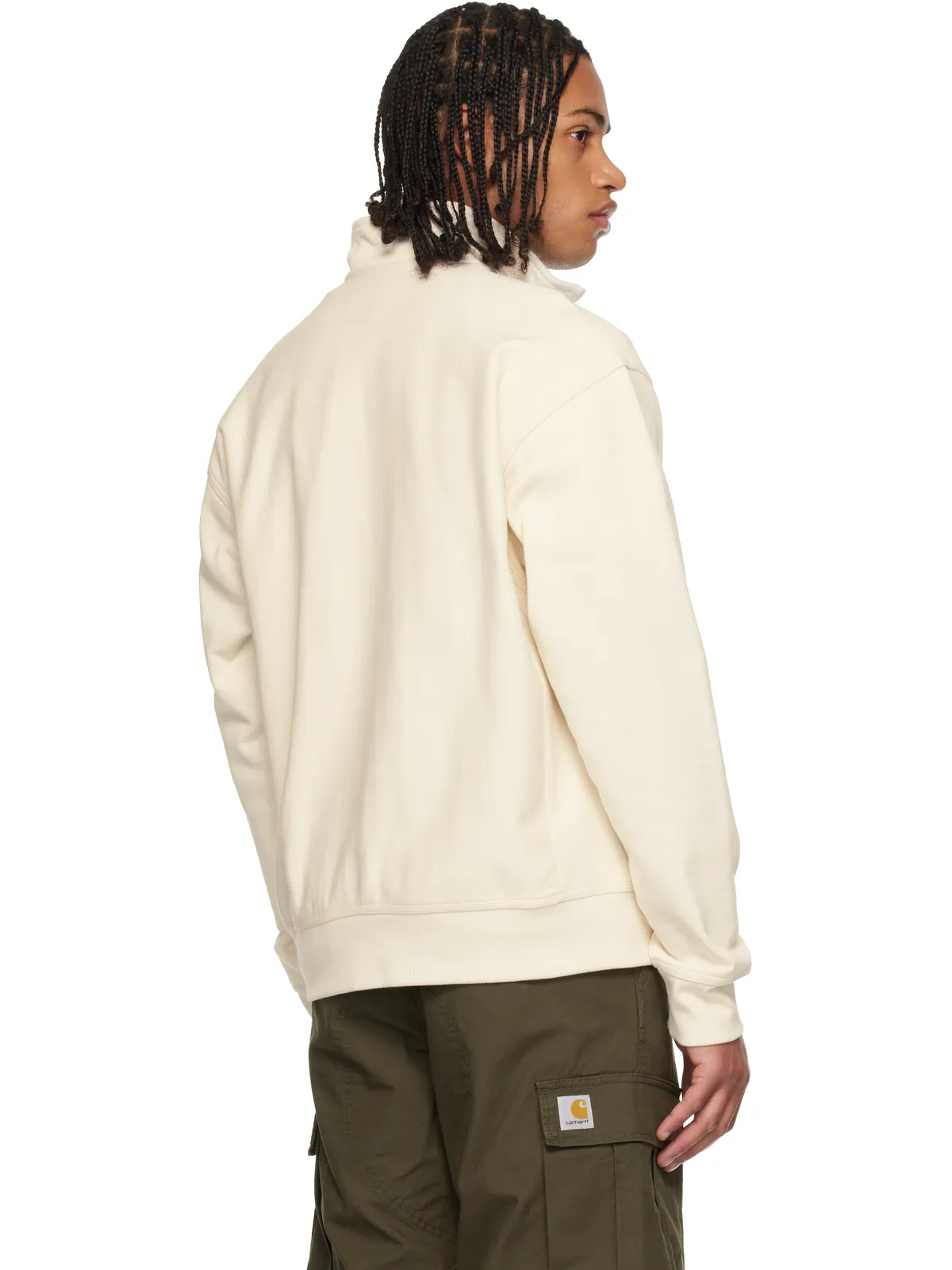 Carhartt Work In Progress American Script ハーフジップ スウェットシャツ - 画像3