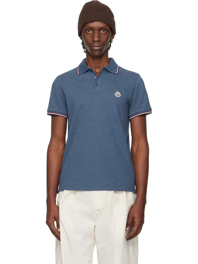 Moncler Moncler Tricolor-Trimmed コットンピケ ポロシャツの商品画像