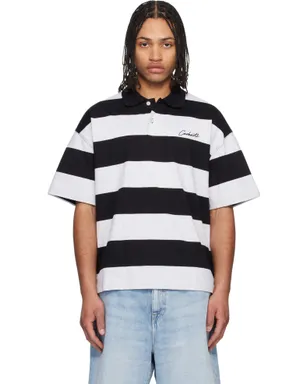 Carhartt Work In Progress Delray ボーダー 半袖 ポロシャツ - サムネイル1