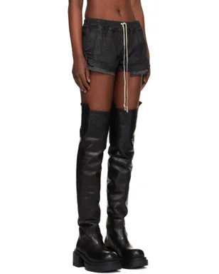 Rick Owens DRKSHDW Temple Fog デニム ボクサー ショートパンツ - サムネイル2