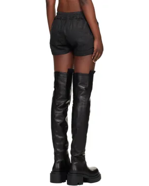 Rick Owens DRKSHDW Temple Fog デニム ボクサー ショートパンツ - サムネイル3