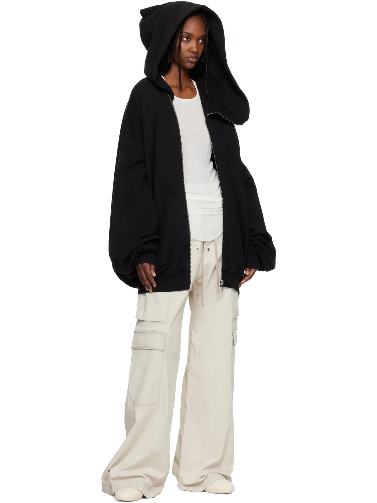 Rick Owens DRKSHDW Temple Mountain Hun フーディ - 画像4