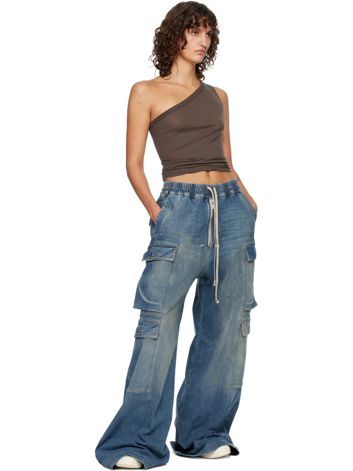 Rick Owens DRKSHDW Temple Double Cargo Jumbo Belas ジーンズ - 画像4