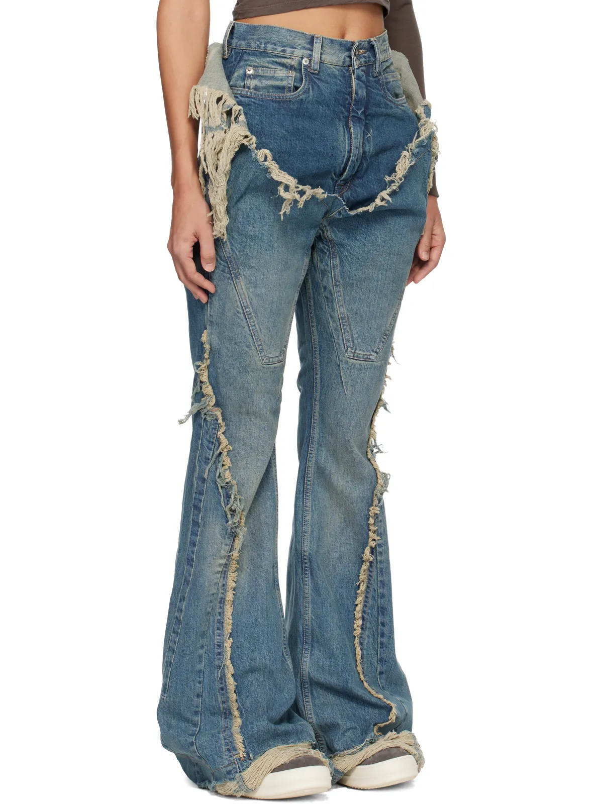 Rick Owens DRKSHDW Temple Slivered Bootcut ジーンズ - 画像2