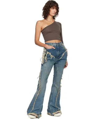 Rick Owens DRKSHDW Temple Slivered Bootcut ジーンズ - サムネイル4